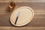 Oval board with groove (9 x 12.75 x 0.75 in)