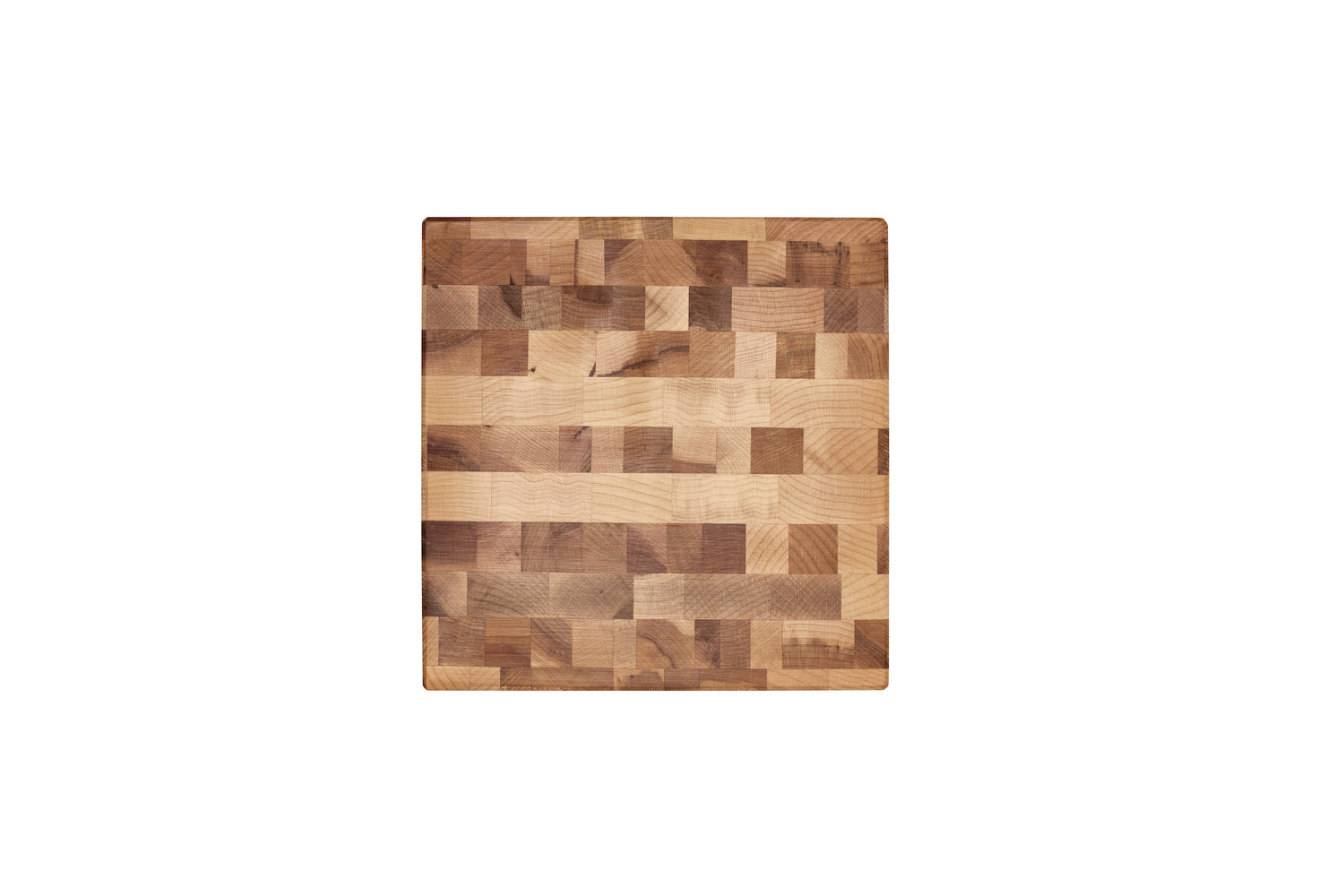 Butcher block with rubber feet (8 x 8 x 2 in)