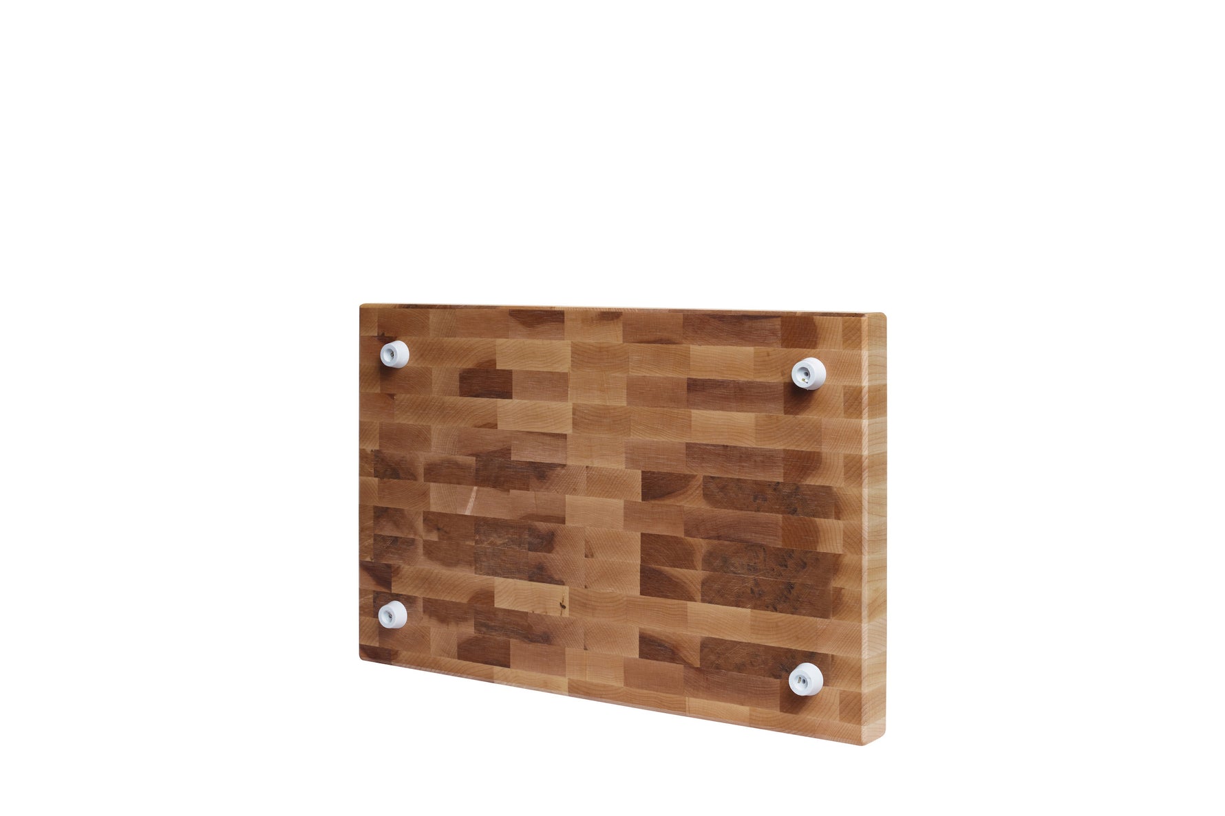 Bloc à dépecer avec poignées renforcées et pattes en caoutchouc (10 x 15 x 1.25 po)- blanc par rouGe personnalisable avec votre logo