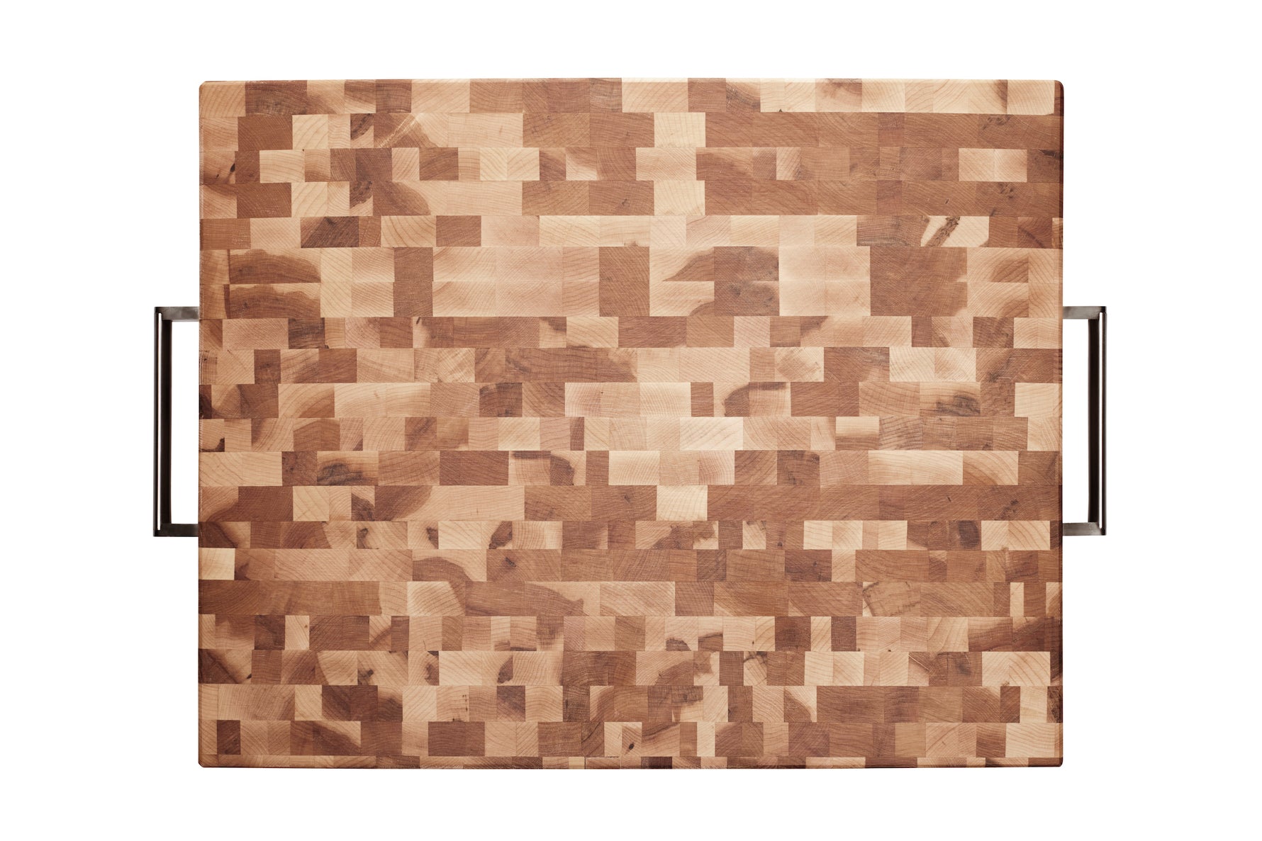 Bloc à dépecer avec poignés en acier inoxydable et pattes en caoutchouc (16 x 20 x 1.5 po)- blanc par rouGe personnalisable avec votre logo