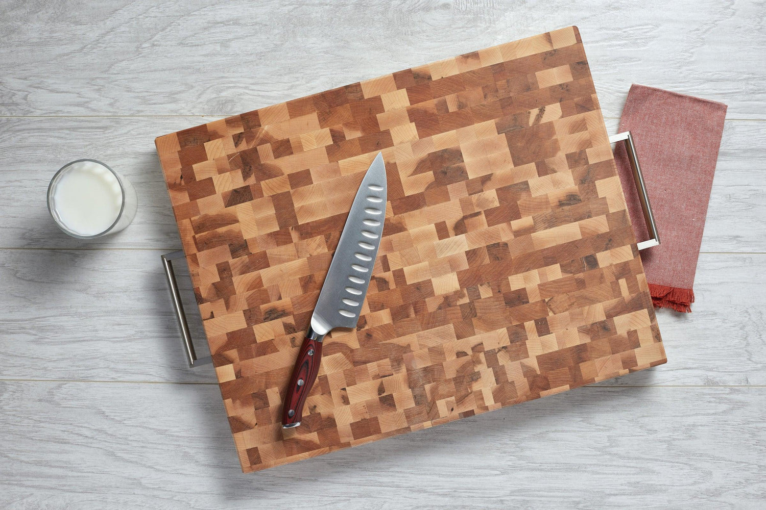 Bloc à dépecer avec poignés en acier inoxydable et pattes en caoutchouc (16 x 20 x 1.5 po)