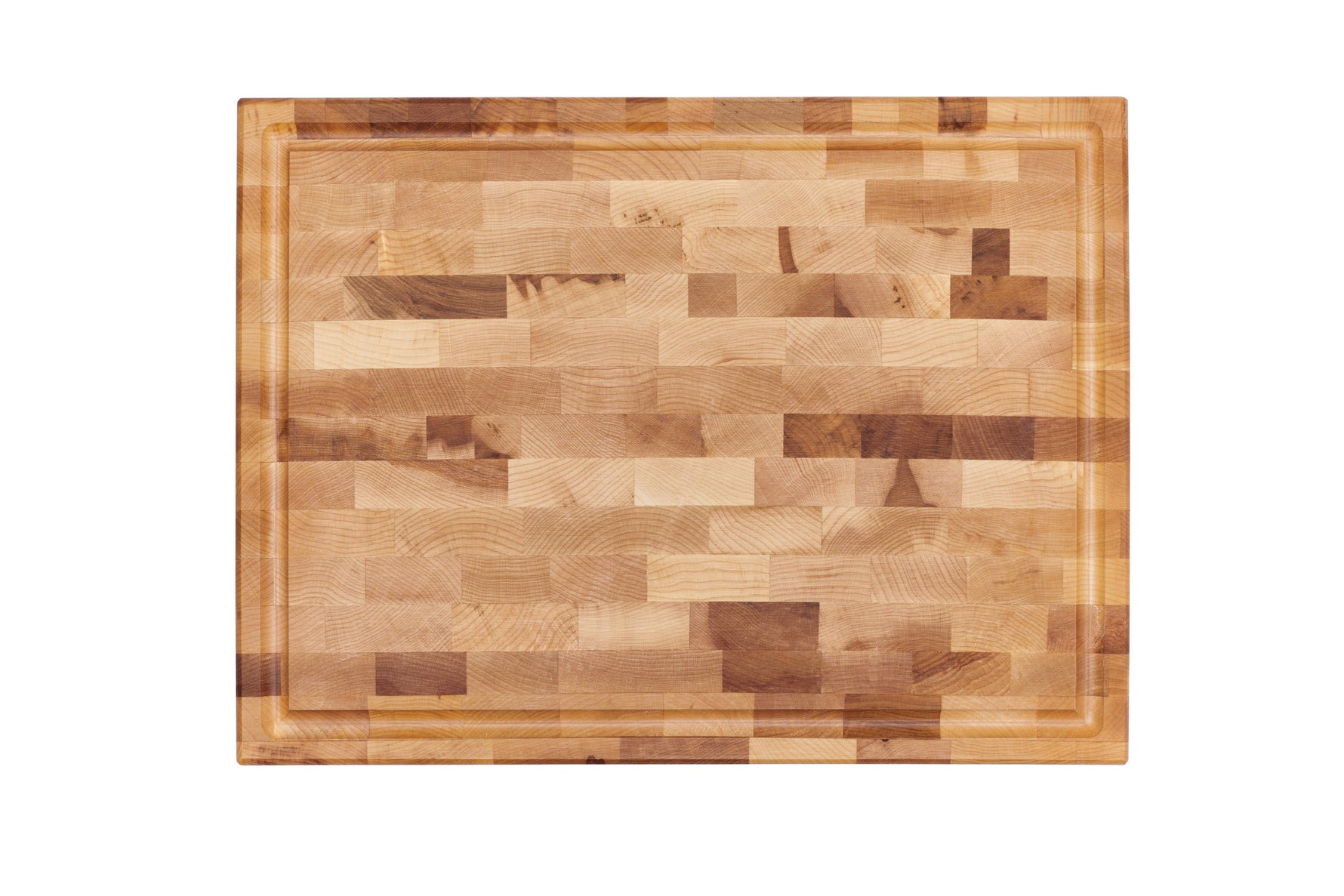 Bloc à dépecer avec rainure, poignées renforcées et pattes en caoutchouc (11.75 x 15.75 x 1.5 po)- blanc par rouGe personnalisable avec votre logo