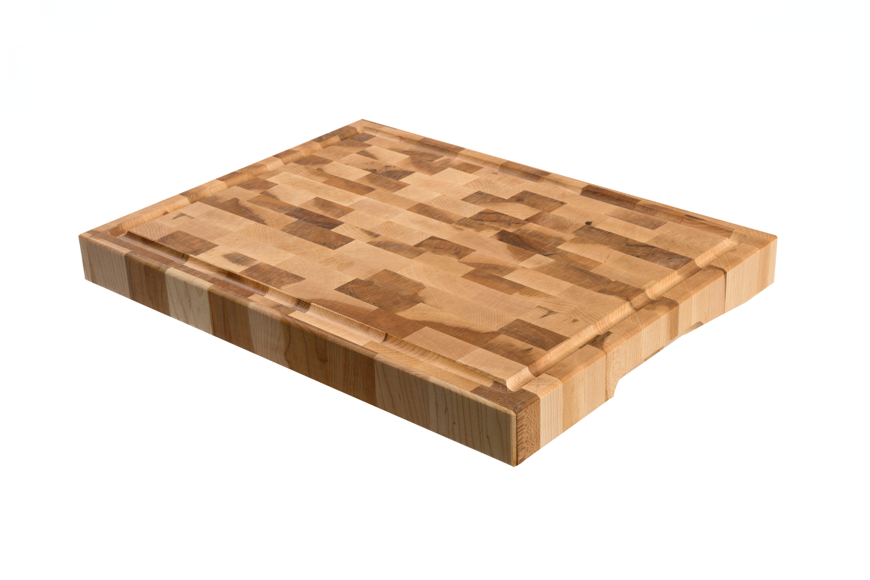 Bloc à dépecer avec rainure, poignées renforcées et pattes en caoutchouc (11.75 x 15.75 x 1.5 po)- blanc par rouGe personnalisable avec votre logo