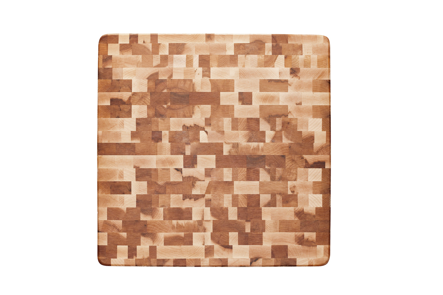 Bloc à dépecer avec poignées creusées et pattes en bois (16 x 16 x 1.5 po)