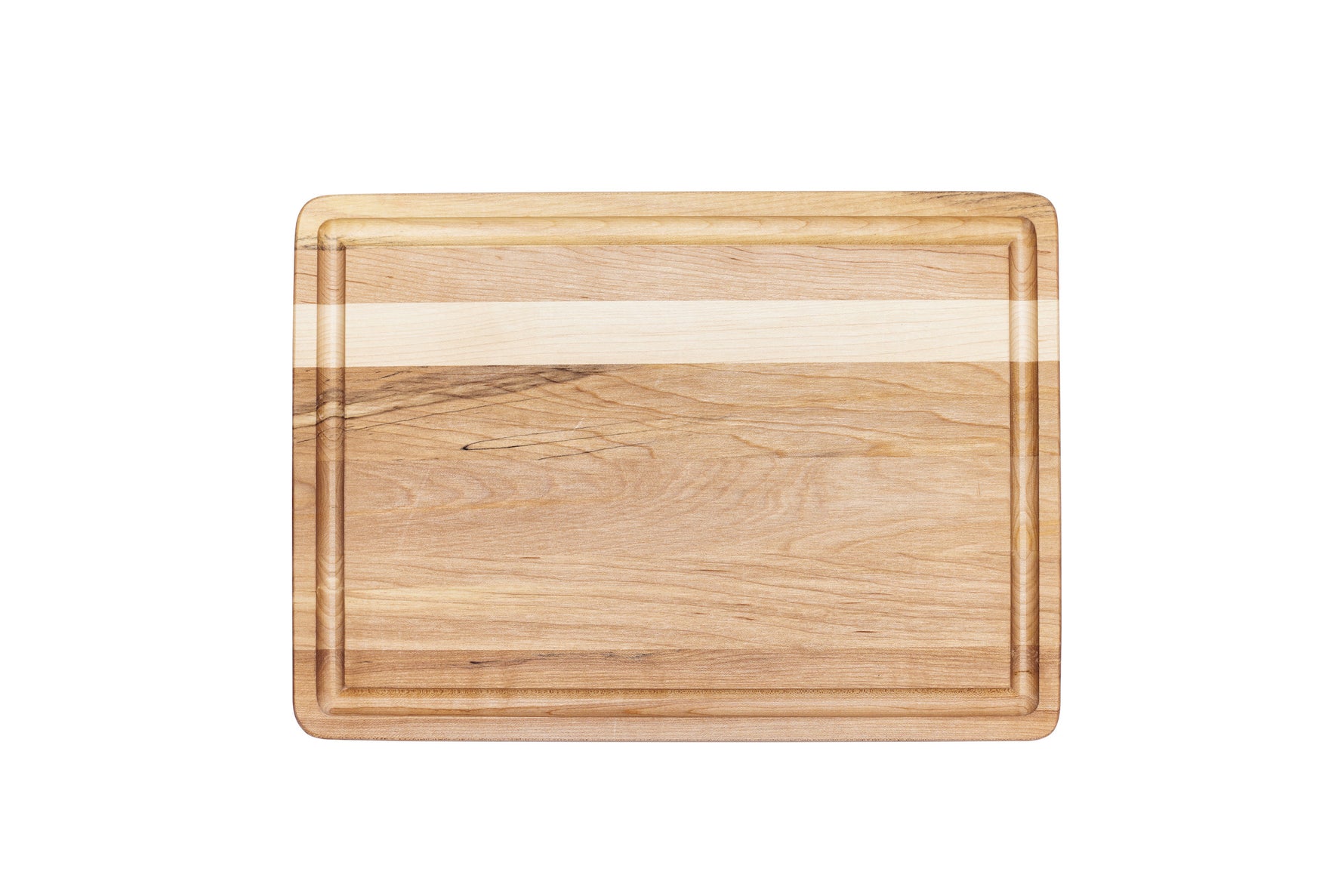 Planche à découper avec finition en angle et rainure (10 x 14 x 0.75 po)- blanc par rouGe personnalisable avec votre logo