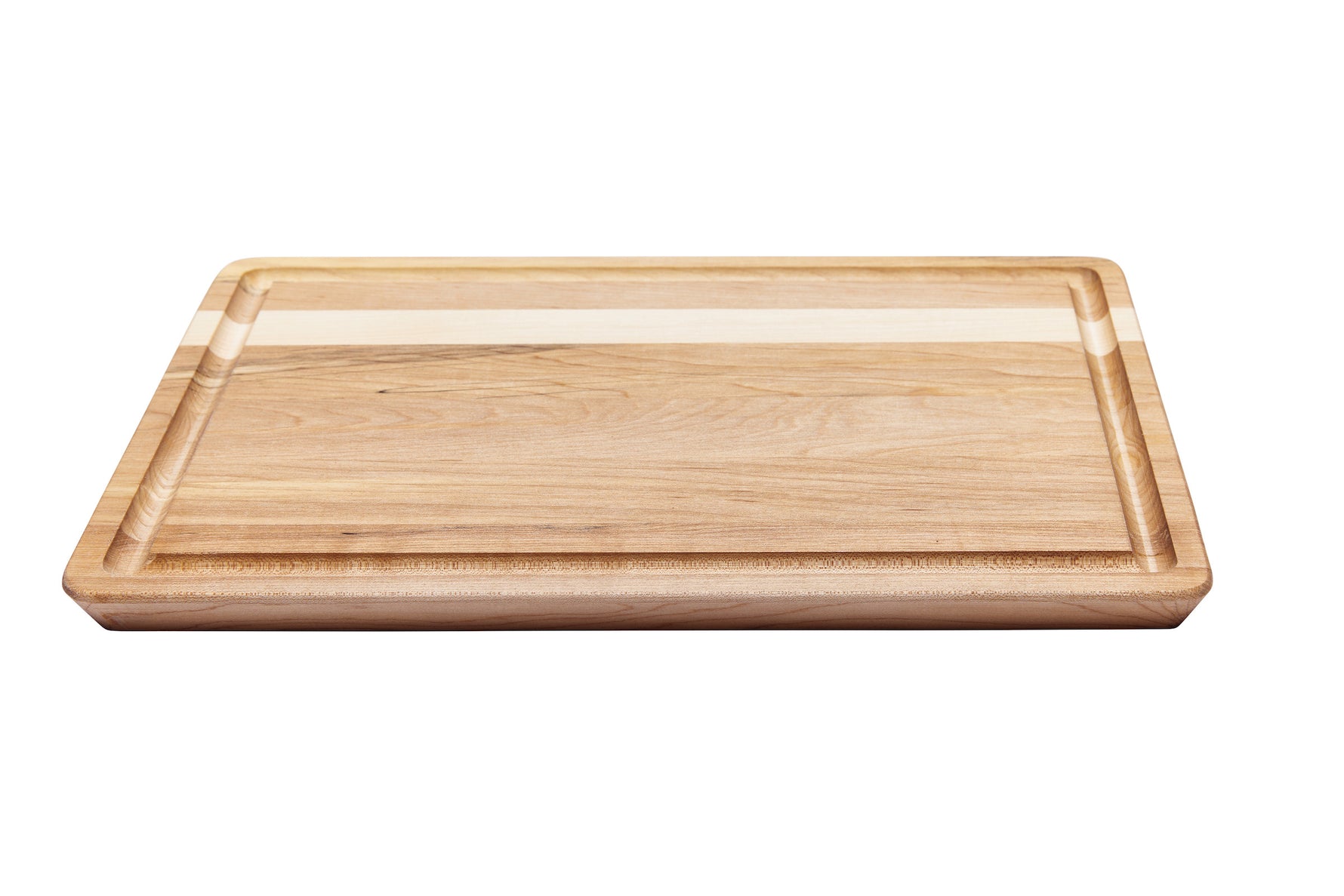 Planche à découper avec finition en angle et rainure (10 x 14 x 0.75 po)- blanc par rouGe personnalisable avec votre logo