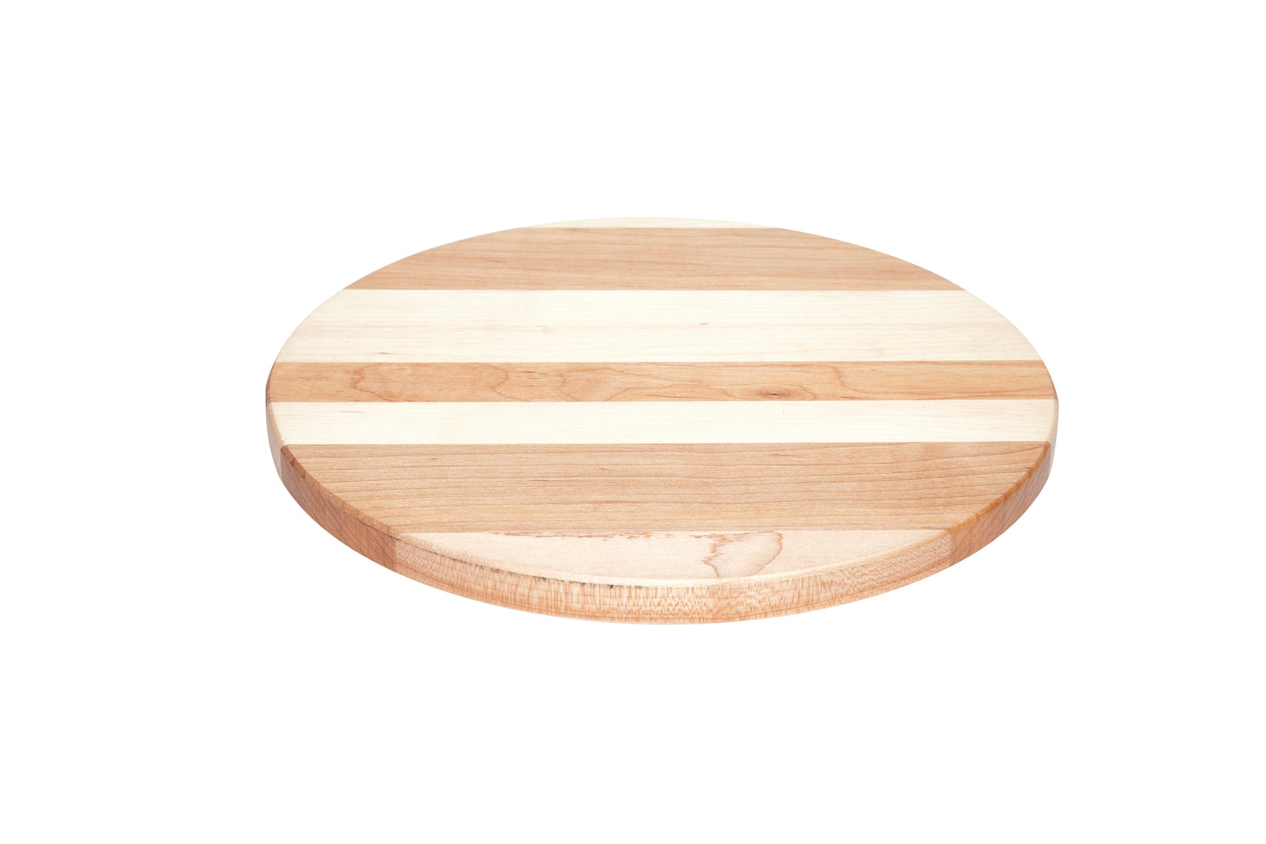 Planche à découper ronde avec rainure (11 po x 0.75 po)- blanc par rouGe personnalisable avec votre logo