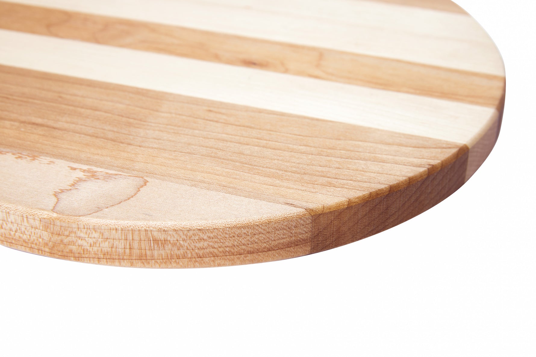 Planche à découper ronde avec rainure (11 po x 0.75 po)- blanc par rouGe personnalisable avec votre logo