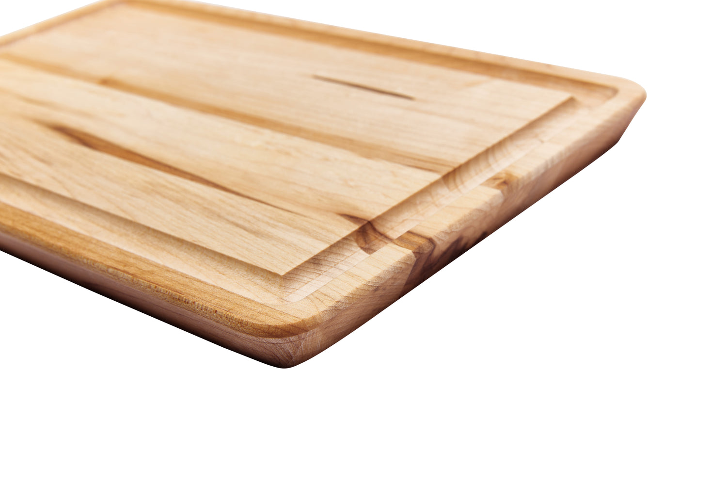 Planche à découper utilitaire en érable avec rainure et finition en angle (8 x 12 x 0.75 po)