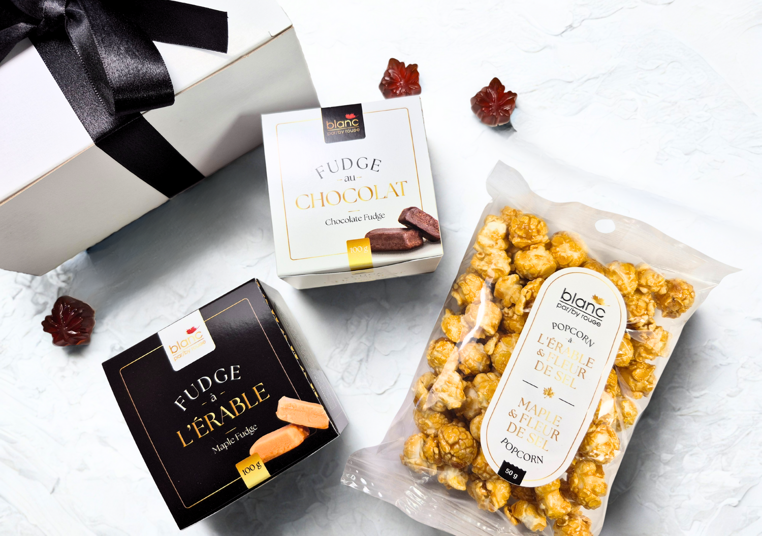 La boîte gourmandises Fudges & Popcorn