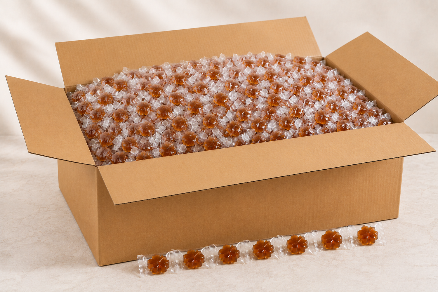 10-kilogram case of hard maple candies
