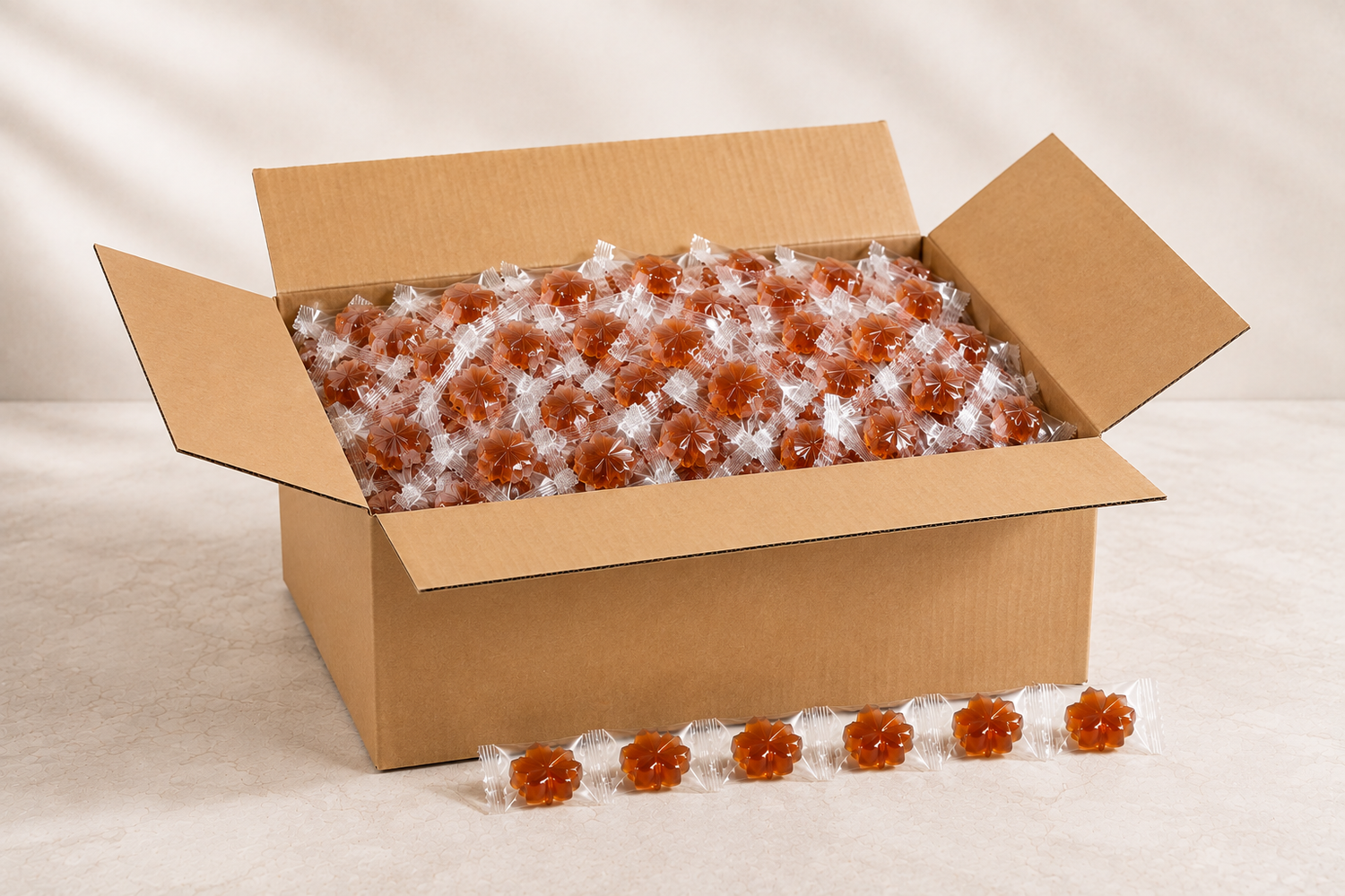 10-kilogram case of hard maple candies