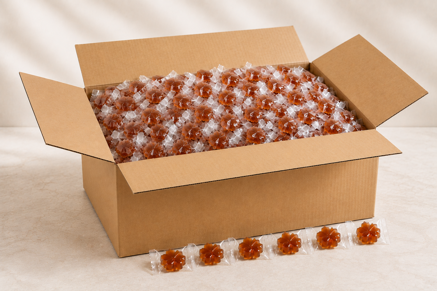 10-kilogram case of hard maple candies
