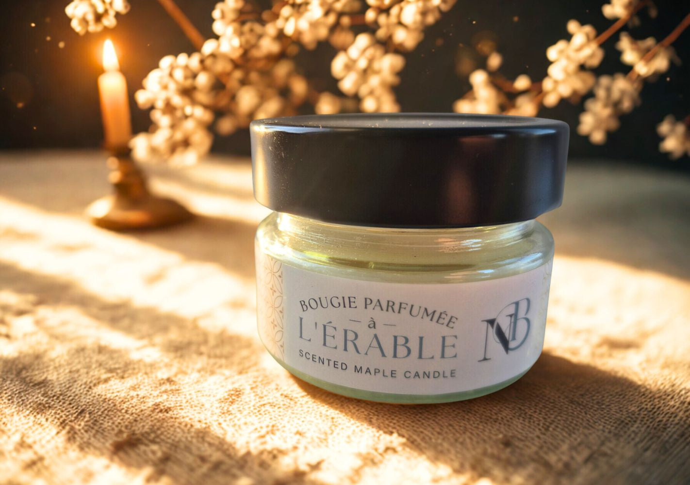 Maple-scented candle