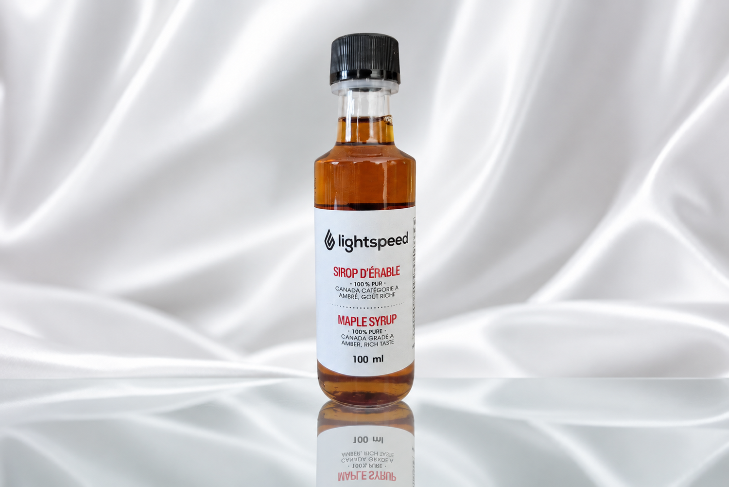 Sirop d'érable 100% pur et biologique avec étiquette personnalisée